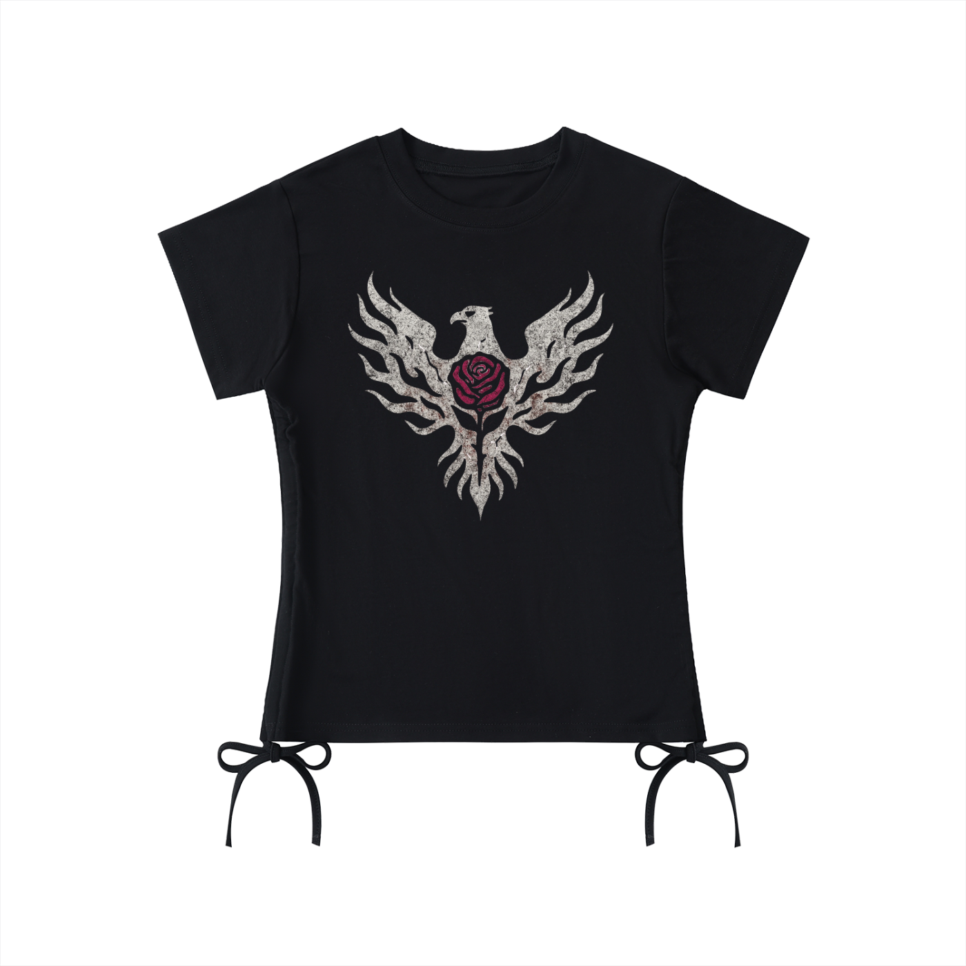 Phoenix Rose Drawstring T-Shirt | Phoenix Collection