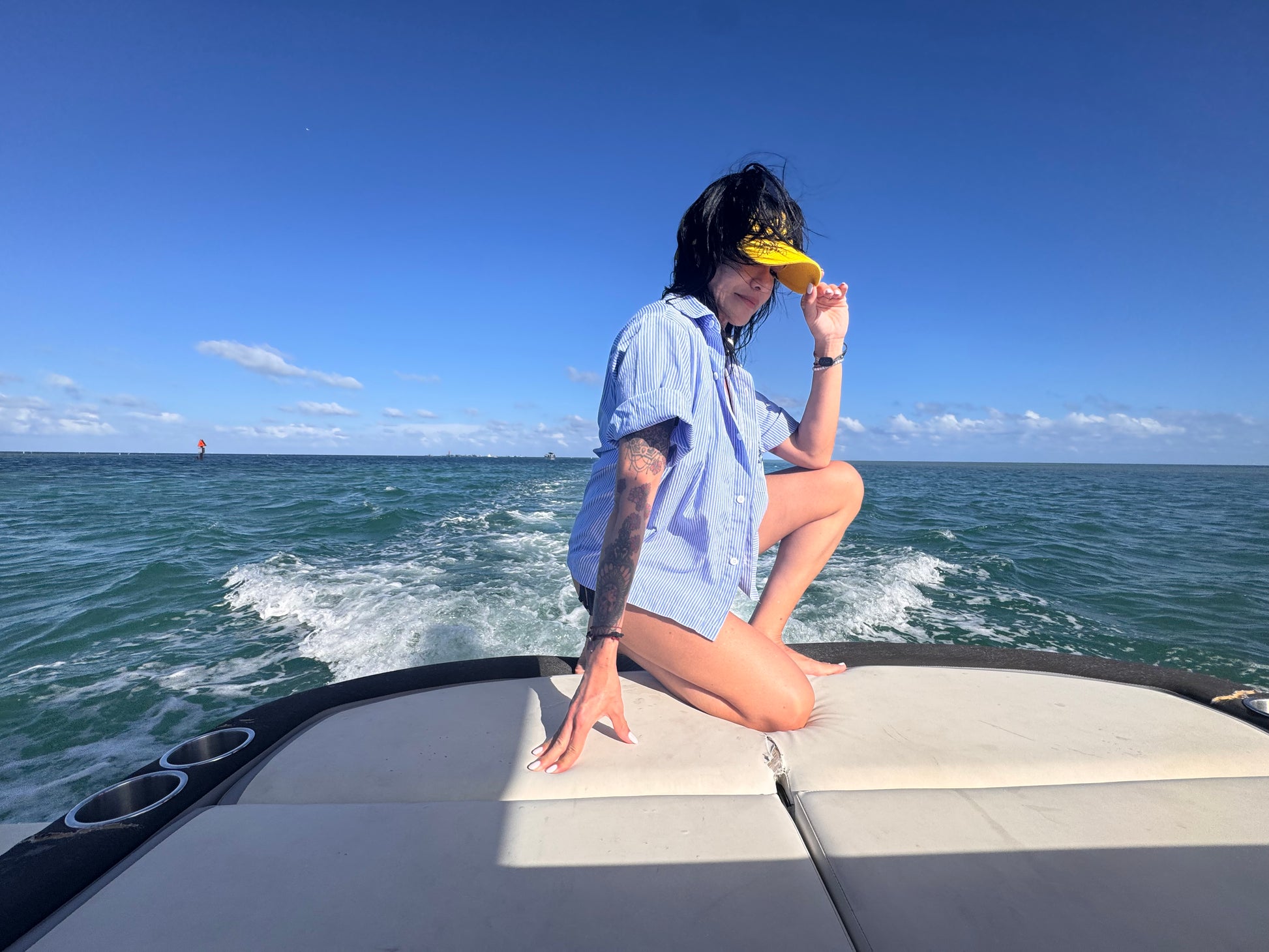 Blue Rebellion Oversized Vertical Stripe Shirt