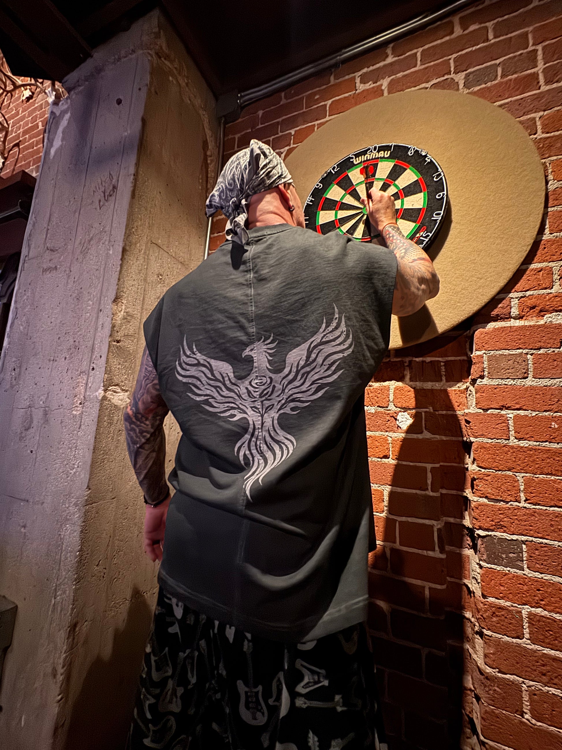 Phoenix Rose Reverse Washed Tank Top