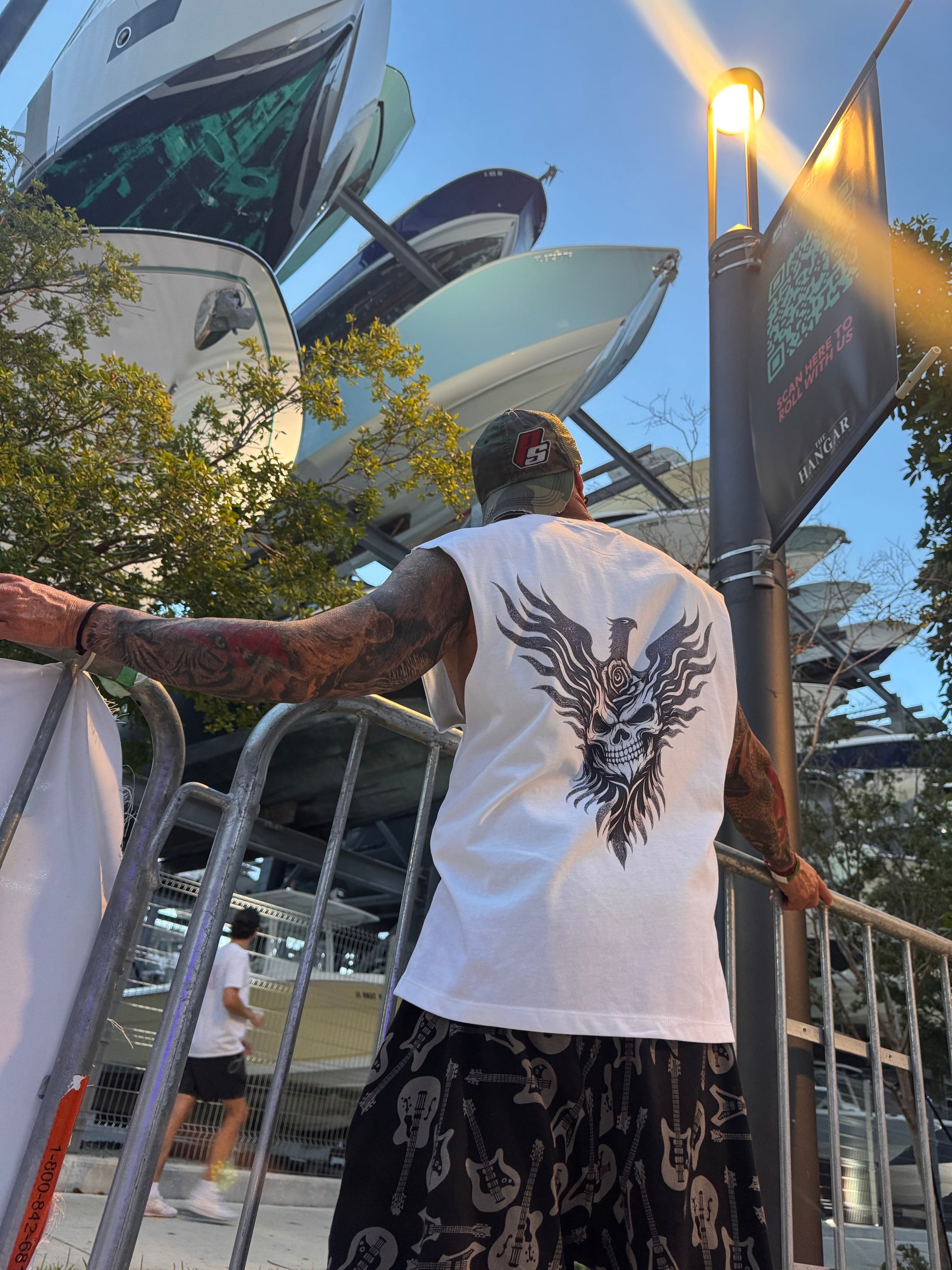 Raw Edge Cotton Tank Top