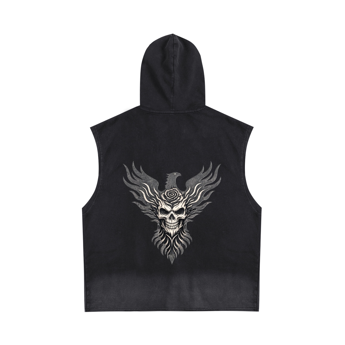 Aftermath Vintage Washed Zip-Up Hooded Tank Top