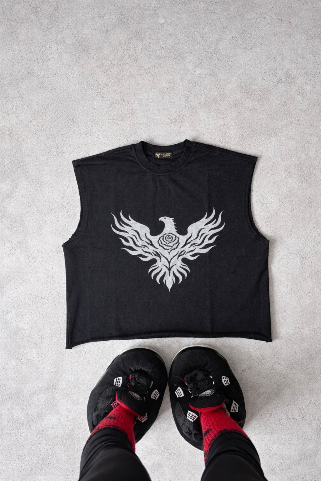Pre-Order: Ember Snow Phoenix Rose French Terry Boxy Tank Top