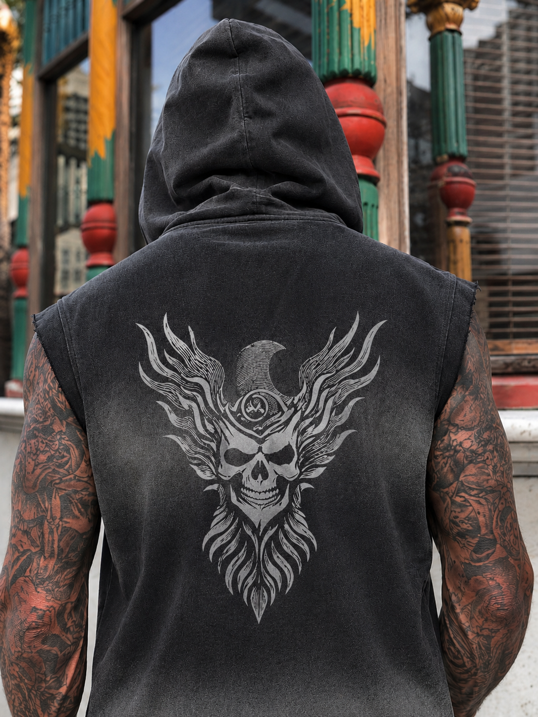 Aftermath Vintage Washed Zip-Up Hooded Tank Top