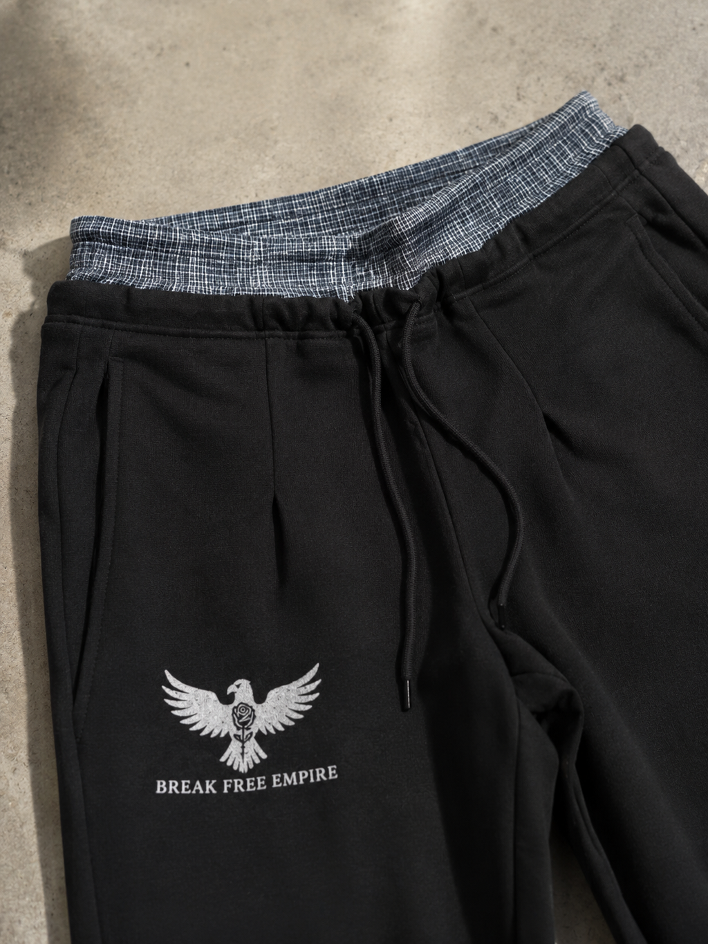 Phoenix Rebel Plaid Contrast Waist Pants