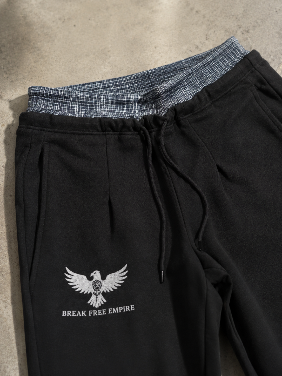 Phoenix Rebel Plaid Contrast Waist Pants