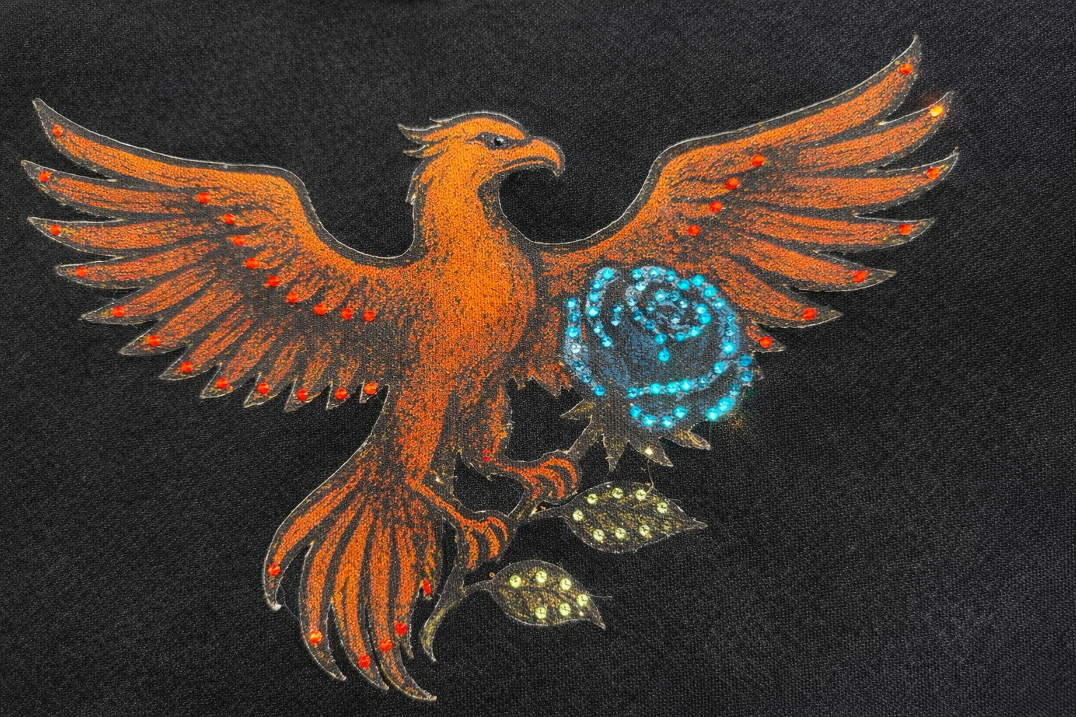 Hand-Embellished Holding the Proof Snow Washed Raw Edge Cropped Sweatshirt