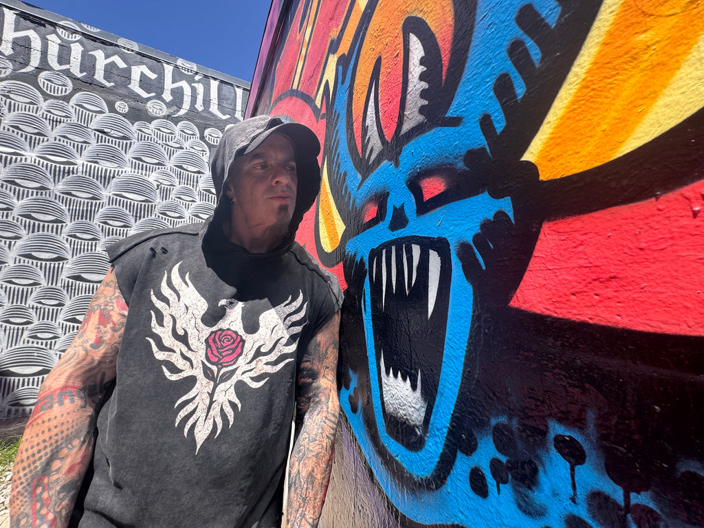 Break Free Empire Snow Washed Boxy Hooded Tank Top | Phoenix Collection