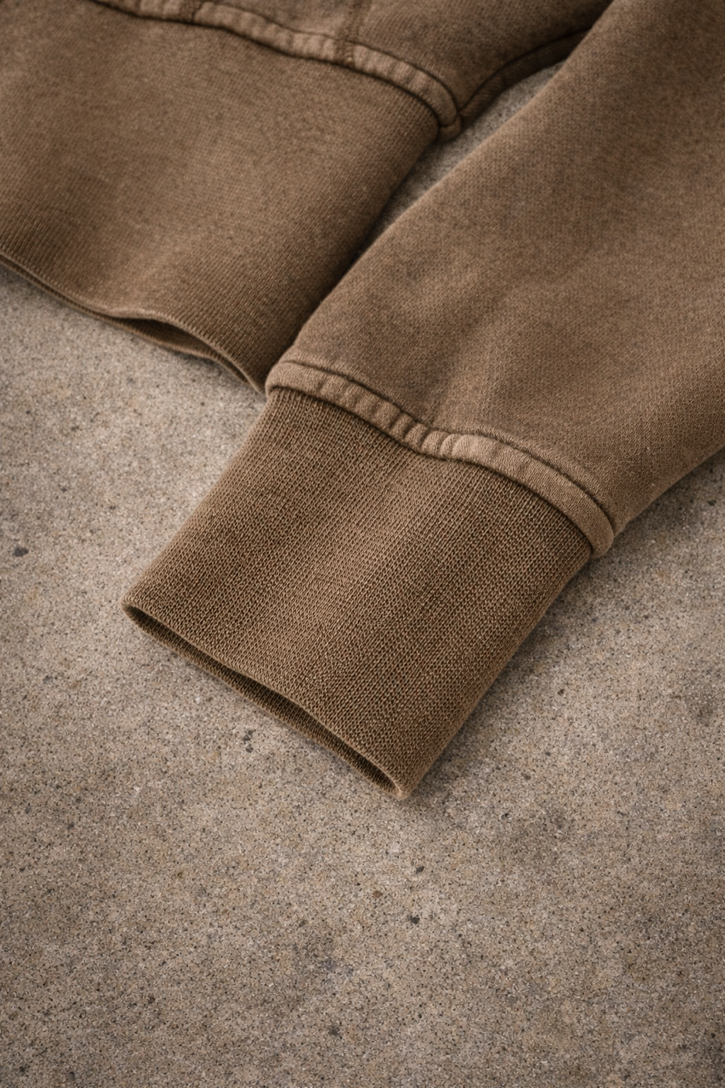 Brown Vintage Washed Cropped Fleece Hoodie