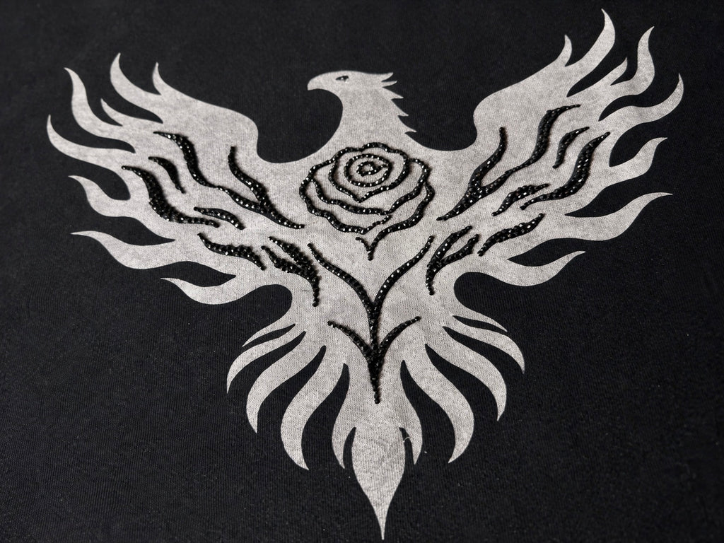 Pre-Order: Ember Snow Phoenix Rose French Terry Boxy Tank Top