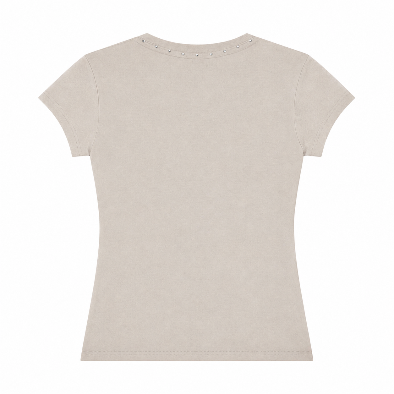 Ember Hand-Embellished Essential V-Neck Bodycon T-Shirt