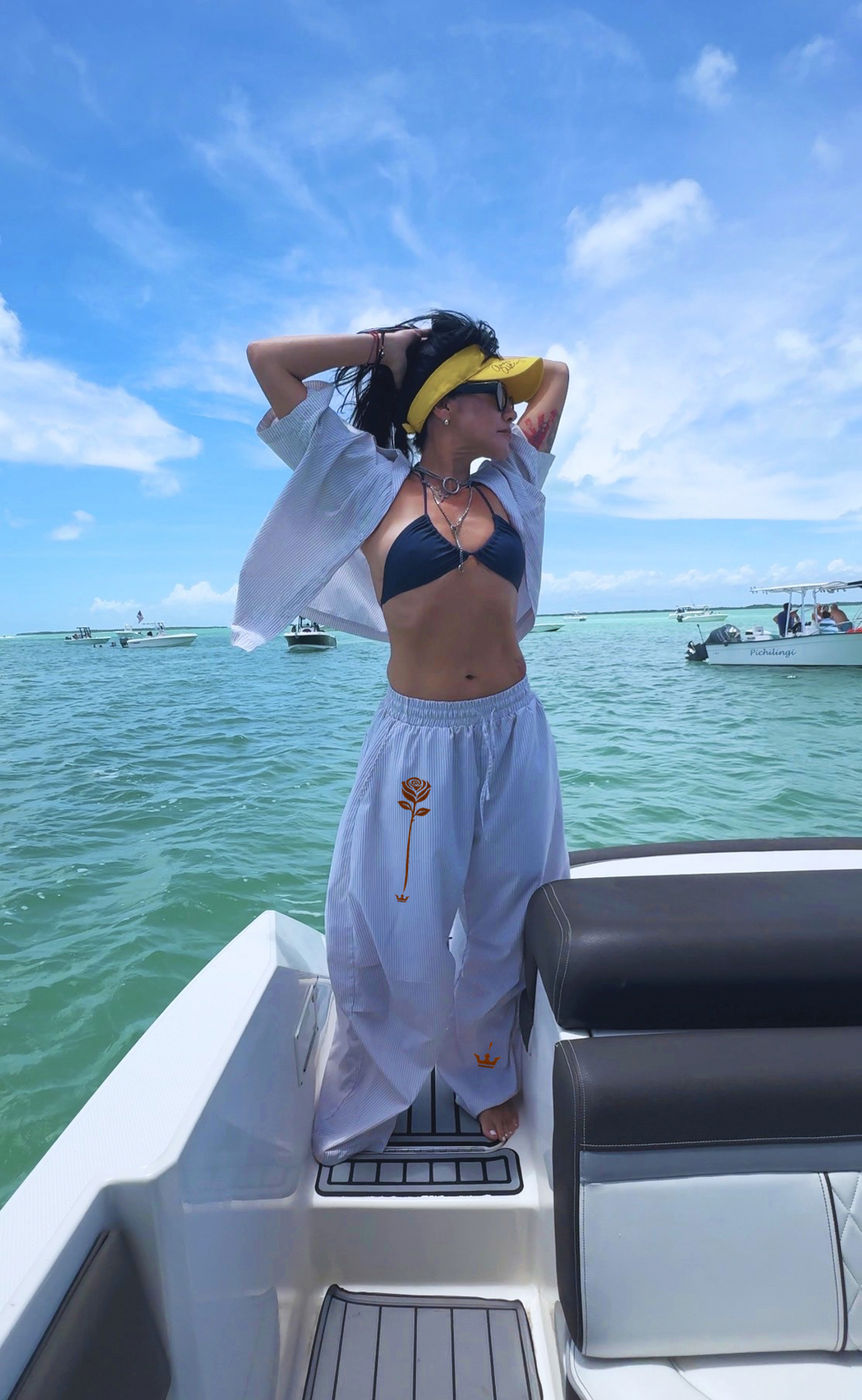 Rose Crown Barrel Pants