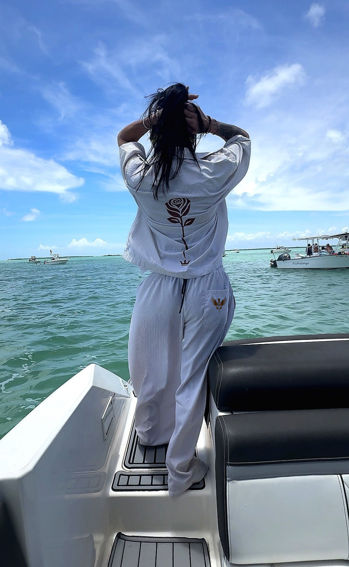 Rose Crown Barrel Pants