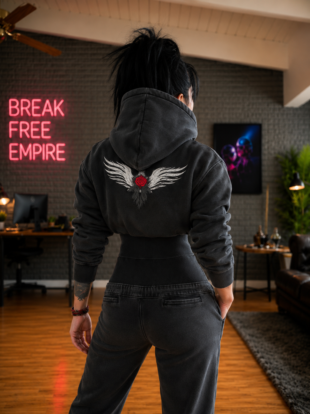 Ashes Vintage Cropped Fleece Hoodie
