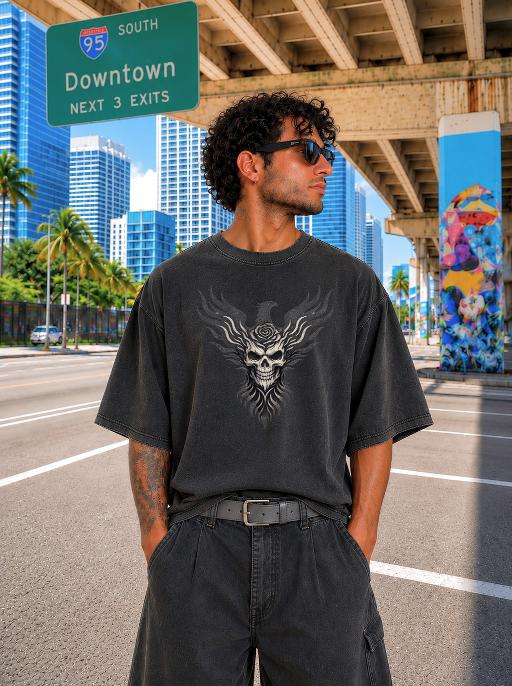 Aftermath: Textured Waffle Washed Boxy Tee