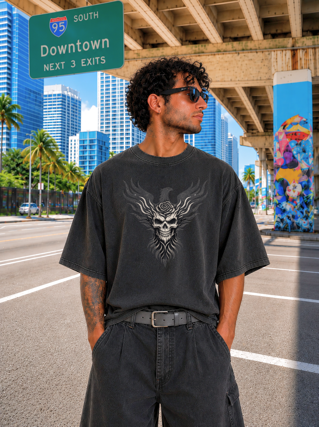 Aftermath: Textured Waffle Washed Boxy Tee