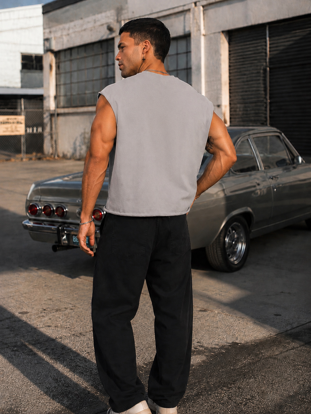Black Phoenix French Terry Boxy Tank Top