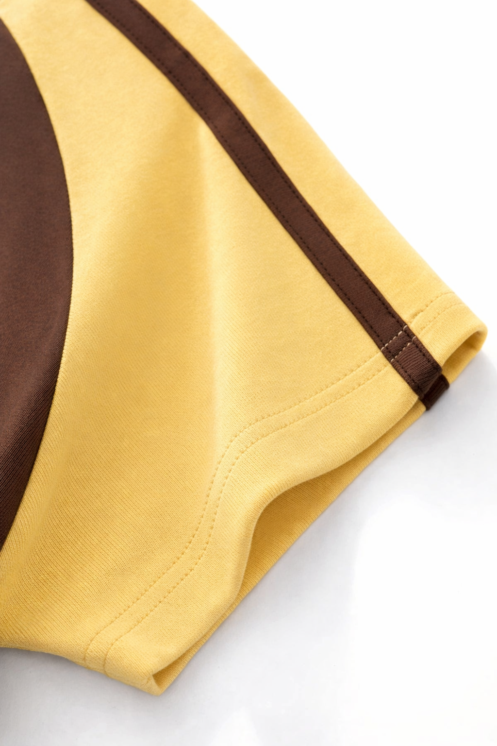 Gold Contrast Stripes Bodycon Raglan  Sleeve T-Shirt