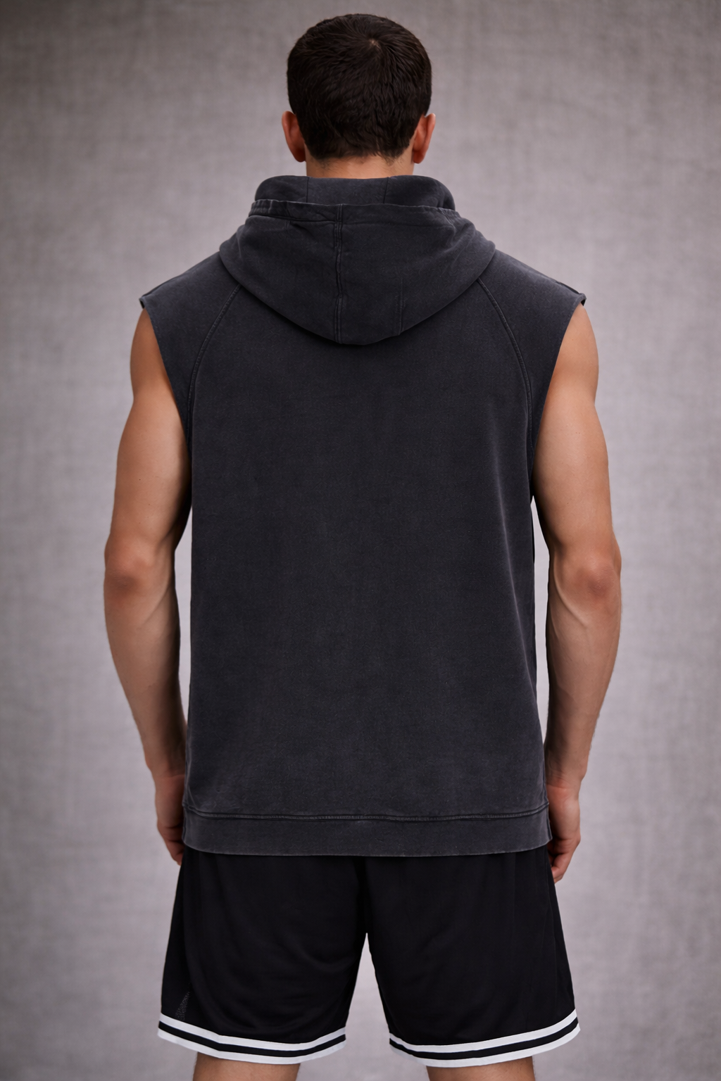 Snow Washed Sleeveless Hoodie