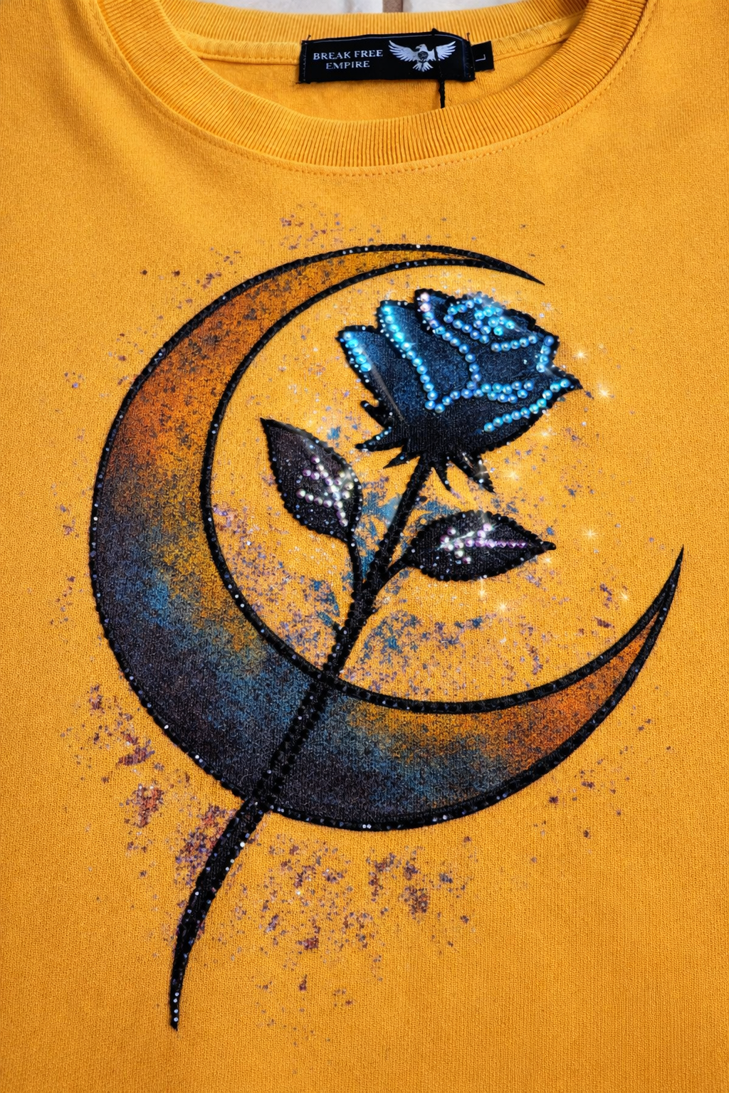 Moon Rose Snow Washed Crop Top - Ember Edition