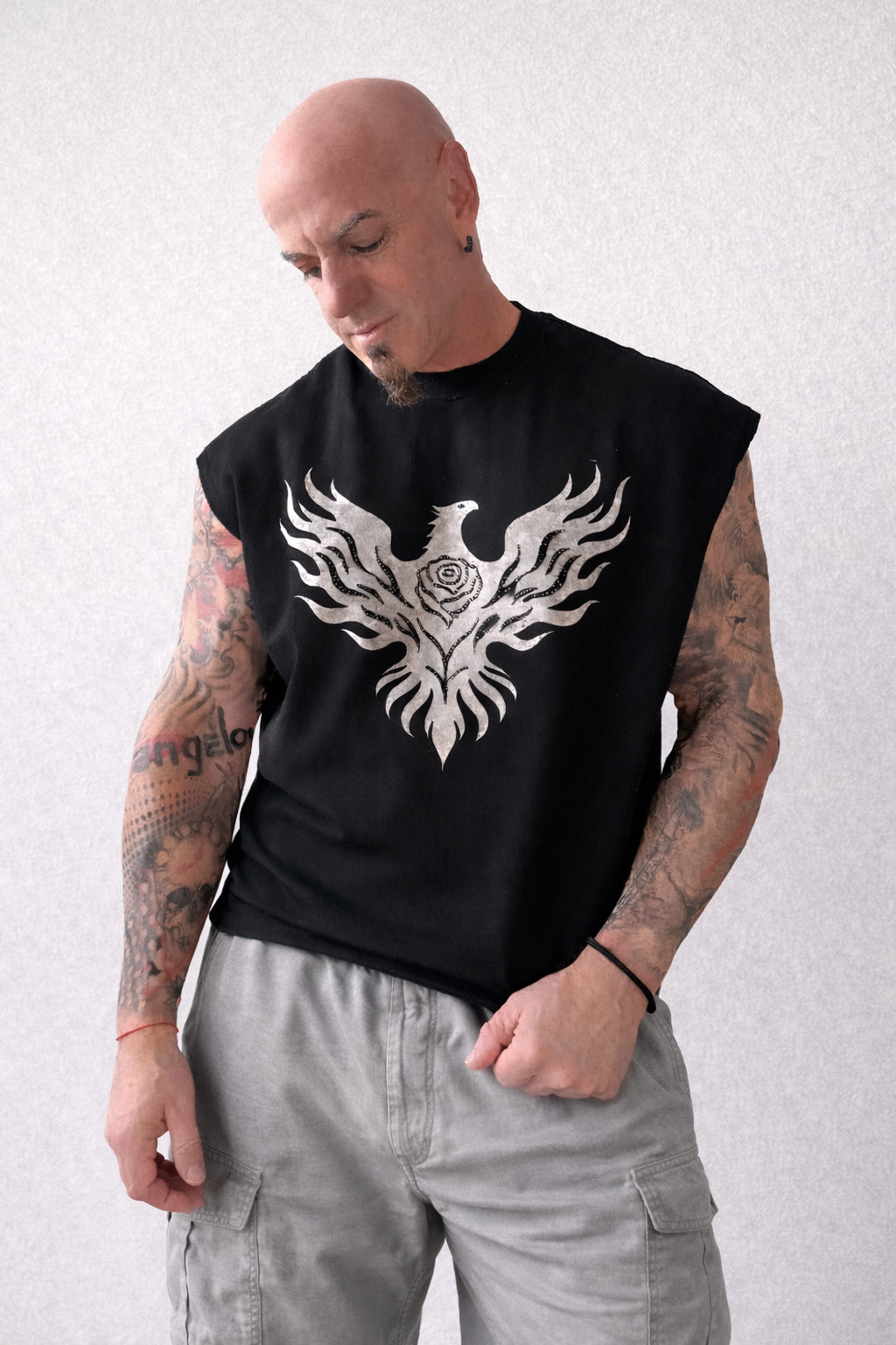 Pre-Order: Ember Snow Phoenix Rose French Terry Boxy Tank Top