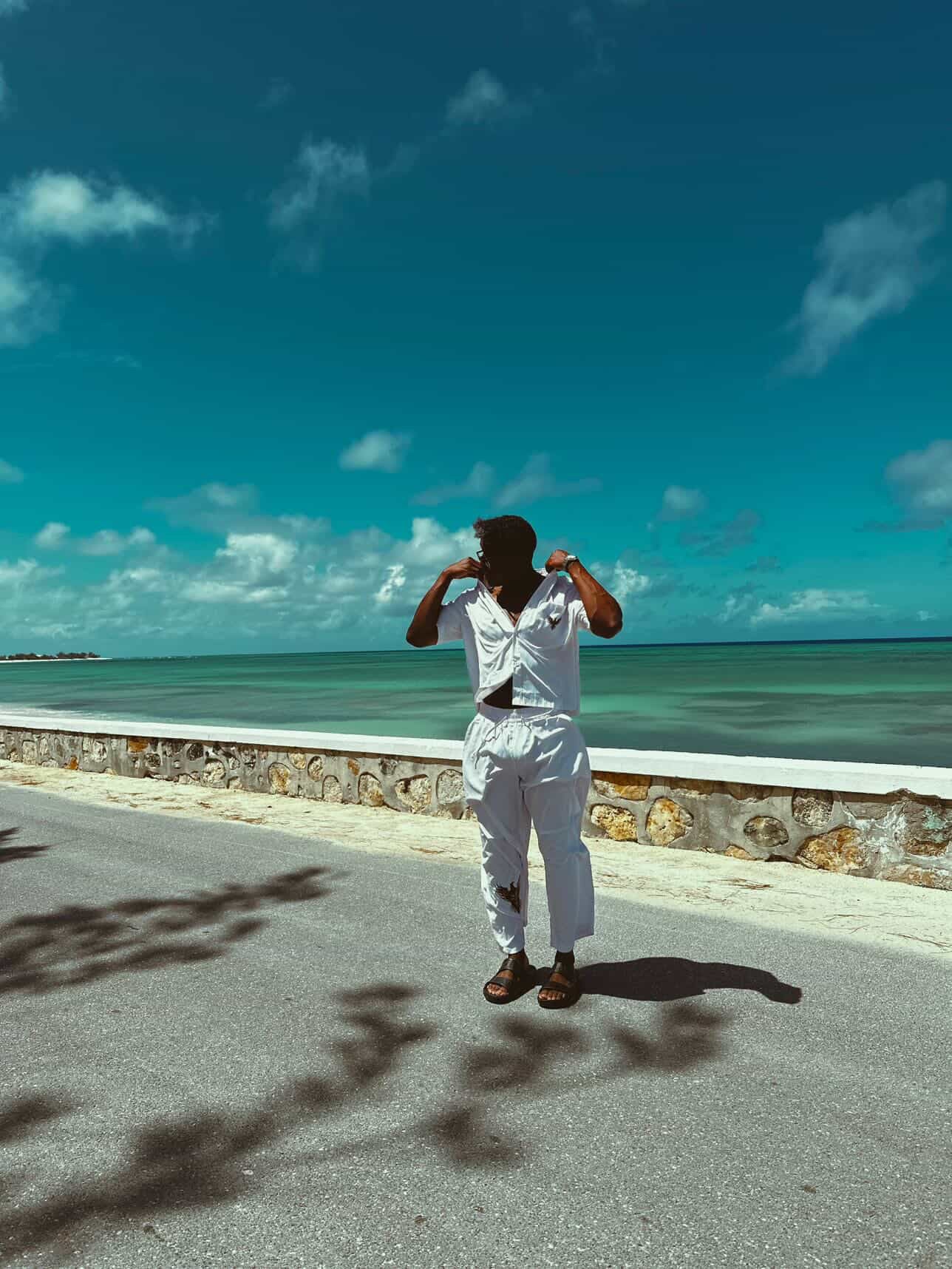 Aftermath: Skull MarkOversized Vertical Stripe Boxy Shirt