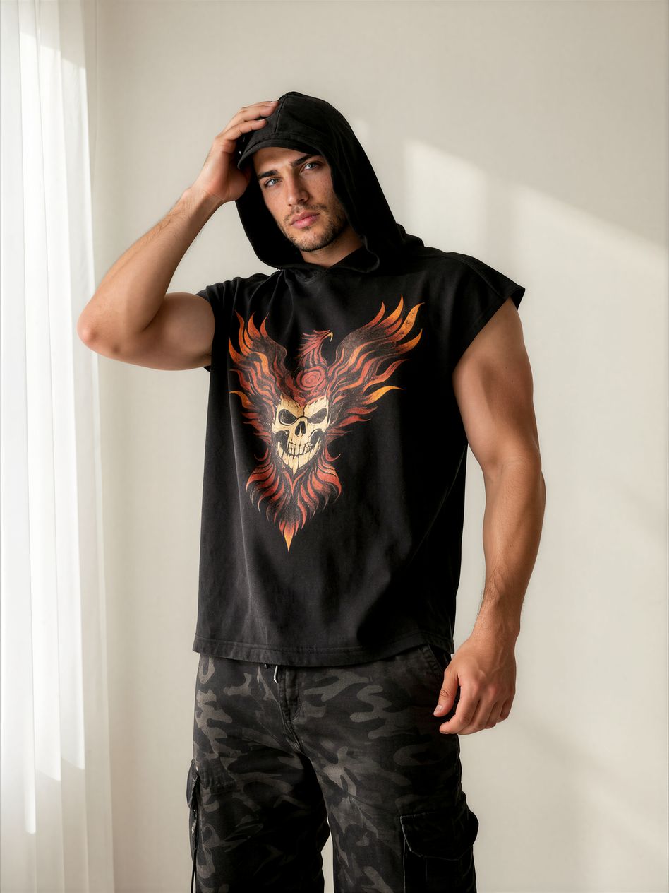 Aftermath Washed Boxy Hoodie Tank Top