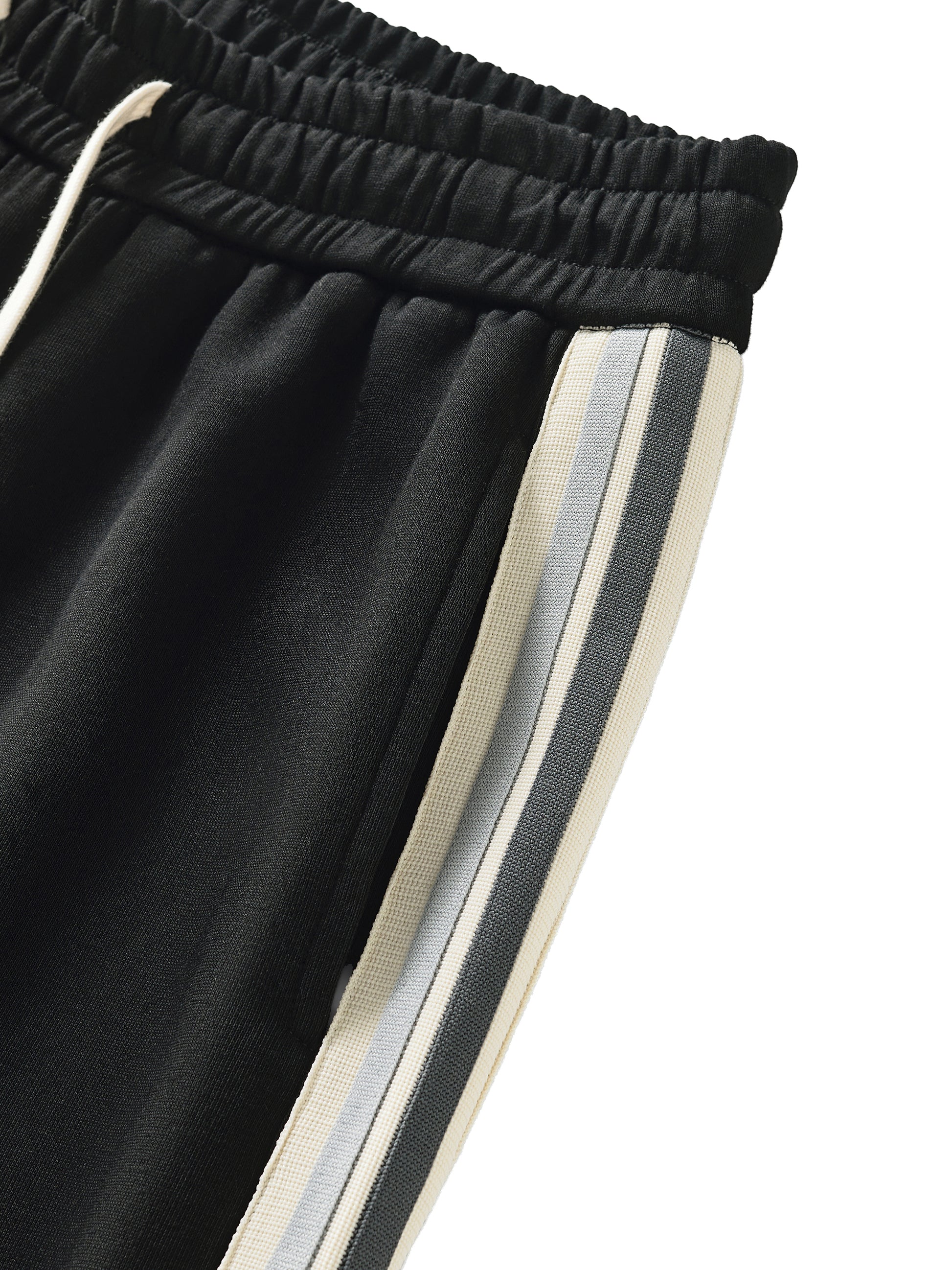 The Guarded Rose Contrast Side-Stripe Straight-Leg Pants | Unisex Premium Cotton Blend Streetwear Joggers | Durable, Athletic Fit