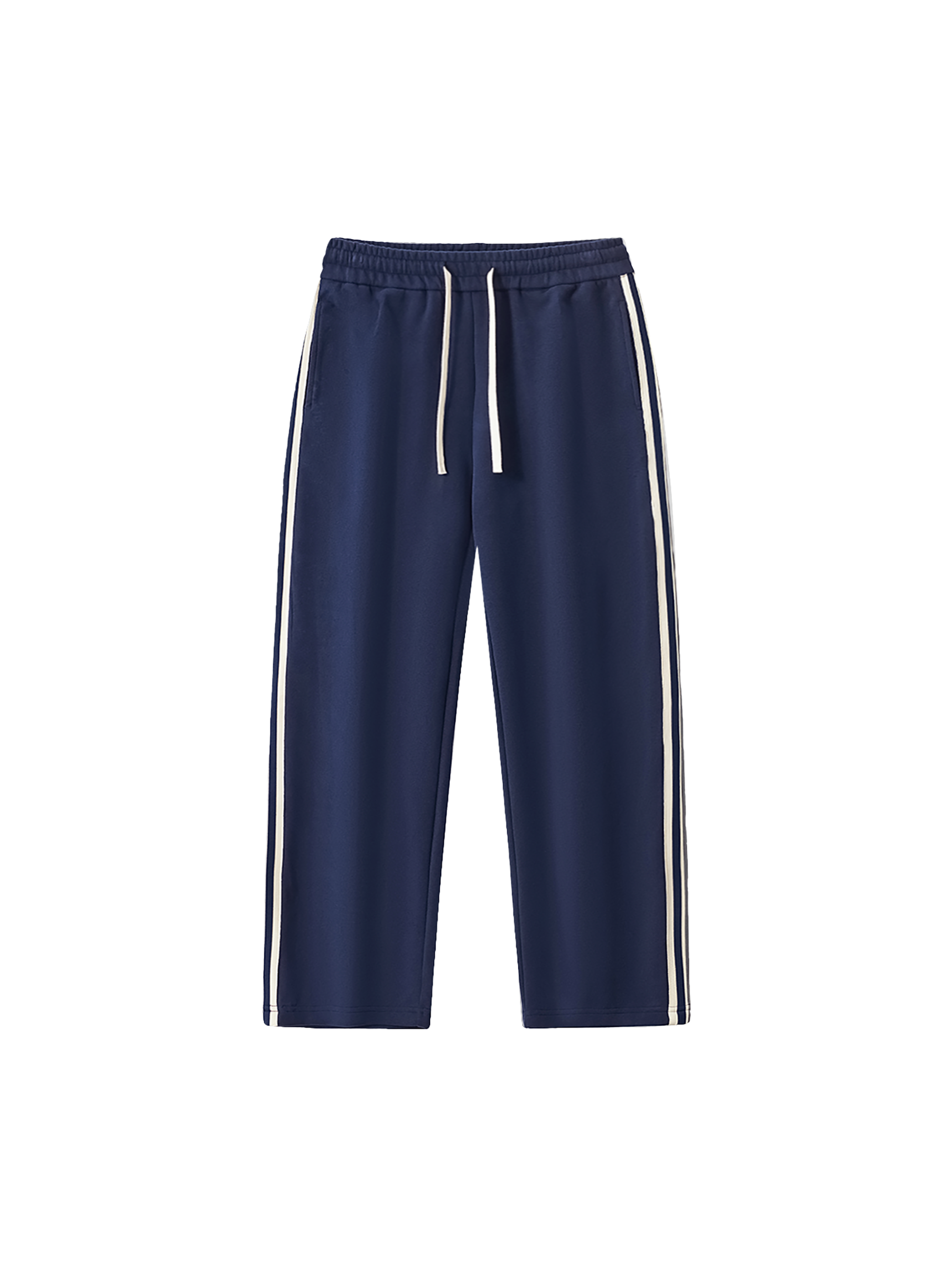The Guarded Rose Contrast Side-Stripe Straight-Leg Pants | Unisex Premium Cotton Blend Streetwear Joggers | Durable, Athletic Fit