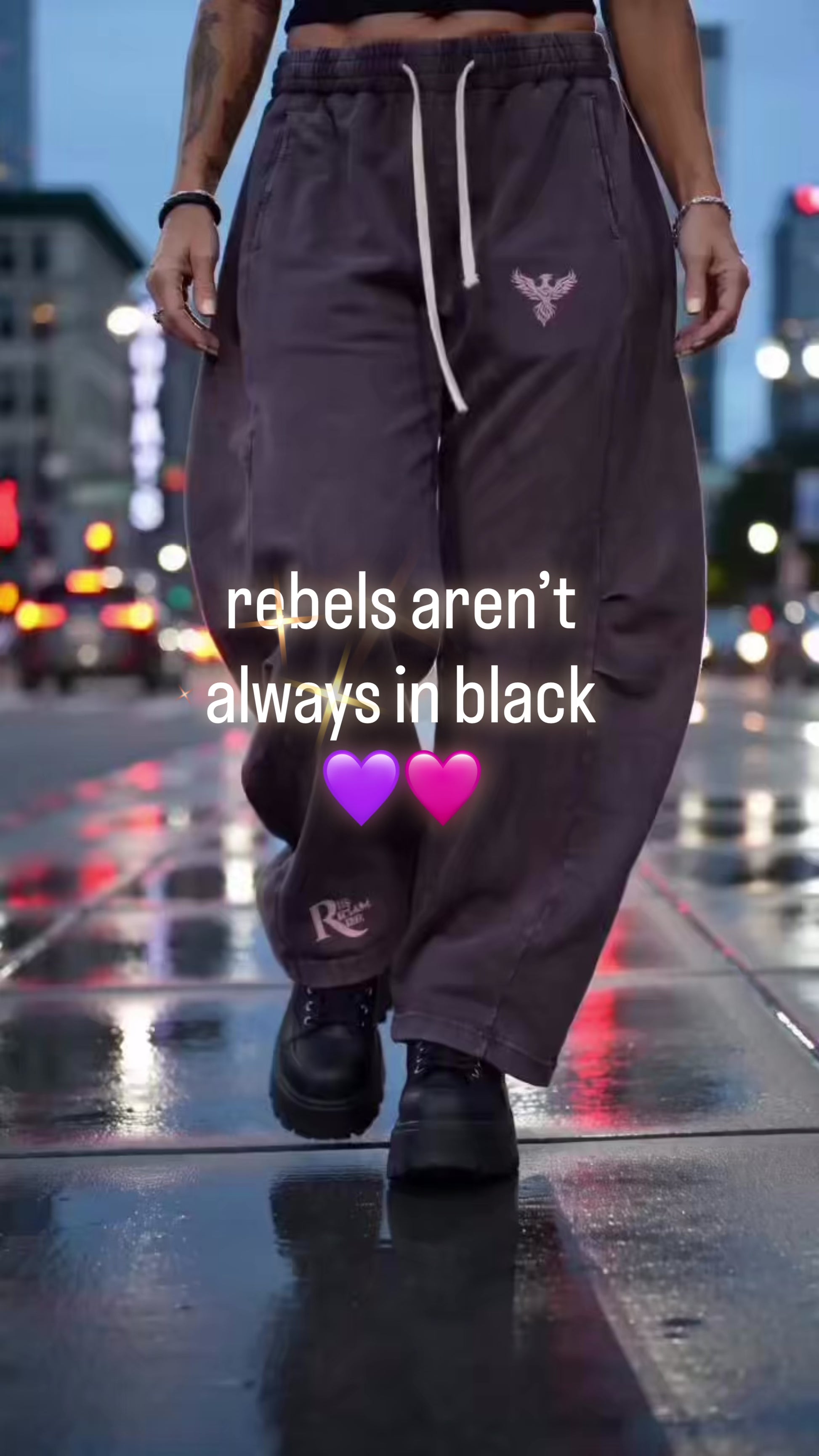 Rebel in Purple Barrel Pants